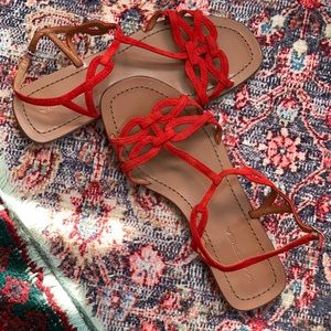 VIA SPIGA RED SANDALS SIZE 8
